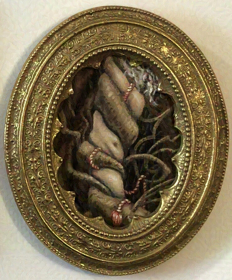 oil painting lost in the woods by heather a Laurence